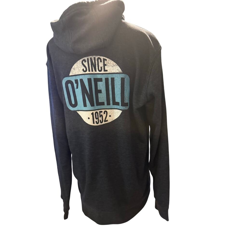 O'Neill Gray Pullover Surf Skate Graphic Logo Hoodie Sweatshirt, Men's Large